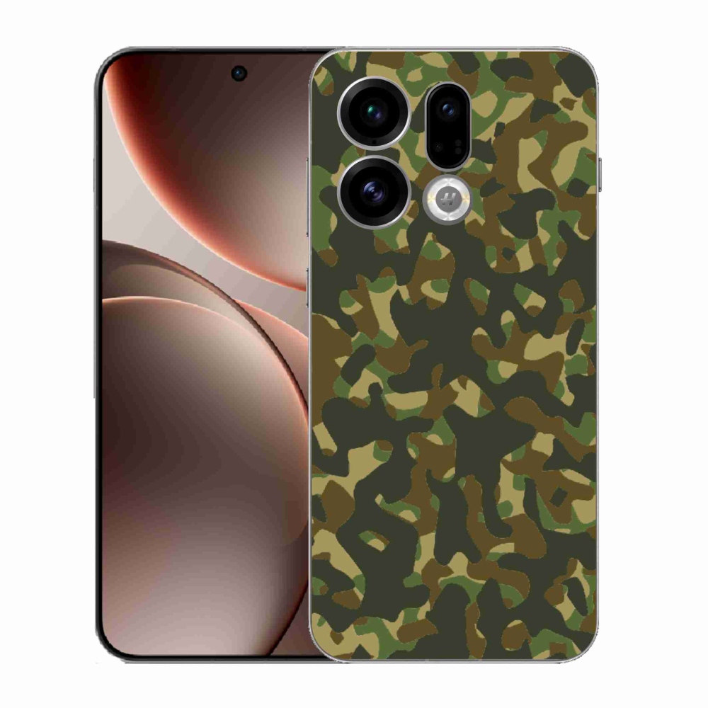 Gelový kryt mmCase na Oppo Find X9 - maskáčový vzor 1