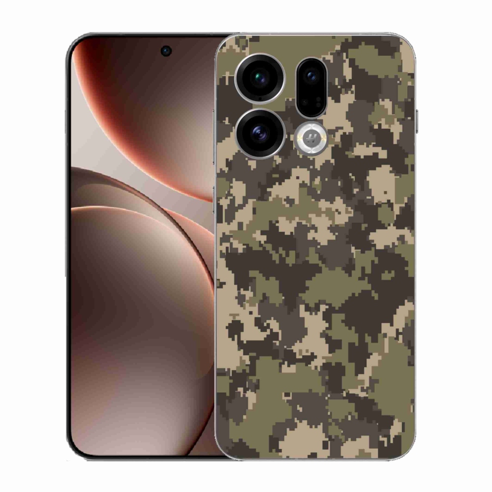 Gelový kryt mmCase na Oppo Find X9 - maskáčový vzor 12