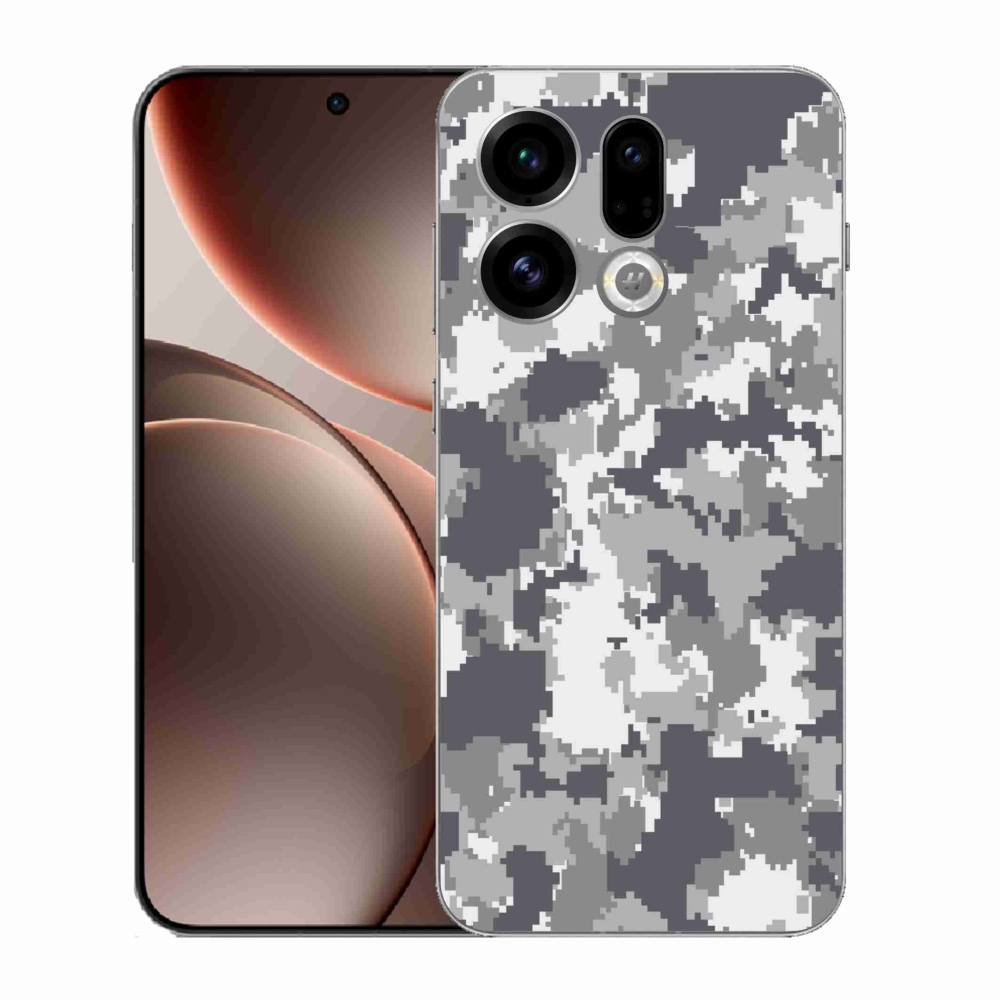 Gelový kryt mmCase na Oppo Find X9 - maskáčový vzor 2