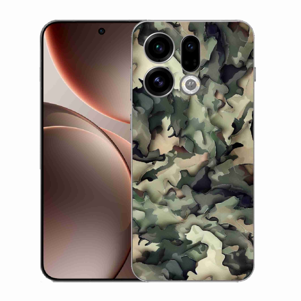 Gelový kryt mmCase na Oppo Find X9 - maskáčový vzor 9