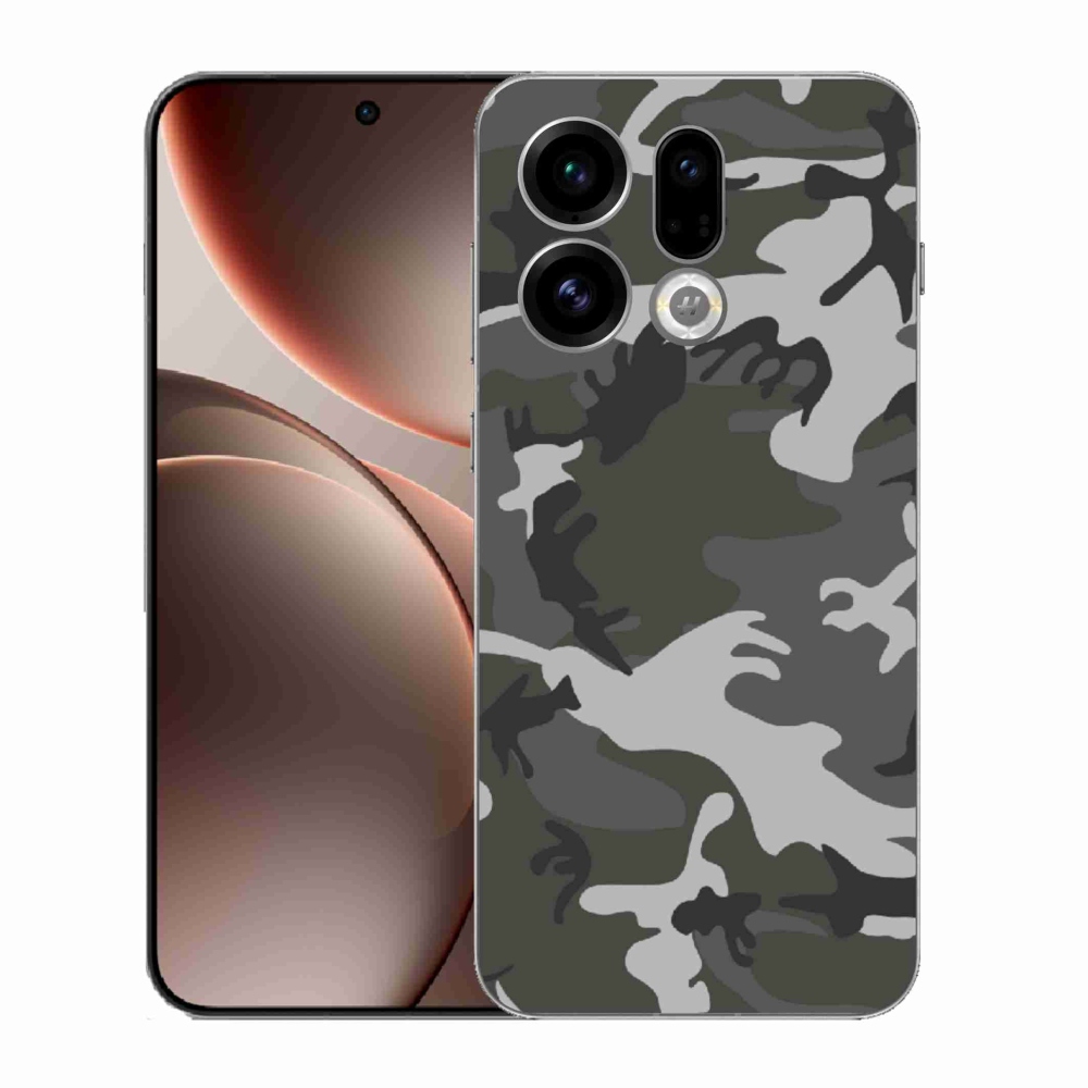 Gelový kryt mmCase na Oppo Find X9 - maskáčový vzor