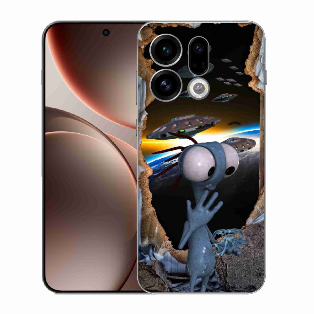 Gelový kryt mmCase na Oppo Find X9 - mimozemšťan