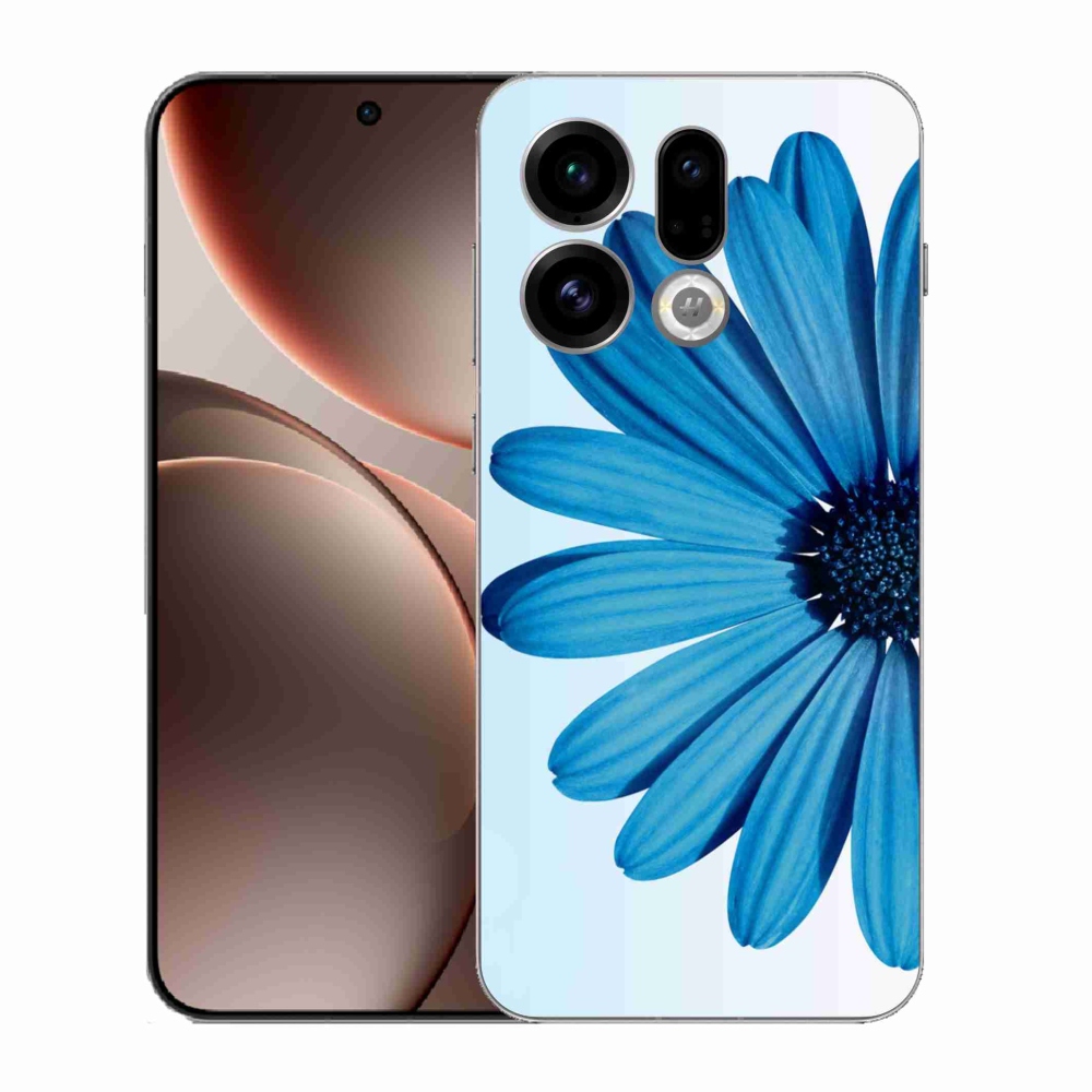 Gelový kryt mmCase na Oppo Find X9 - modrá kopretina