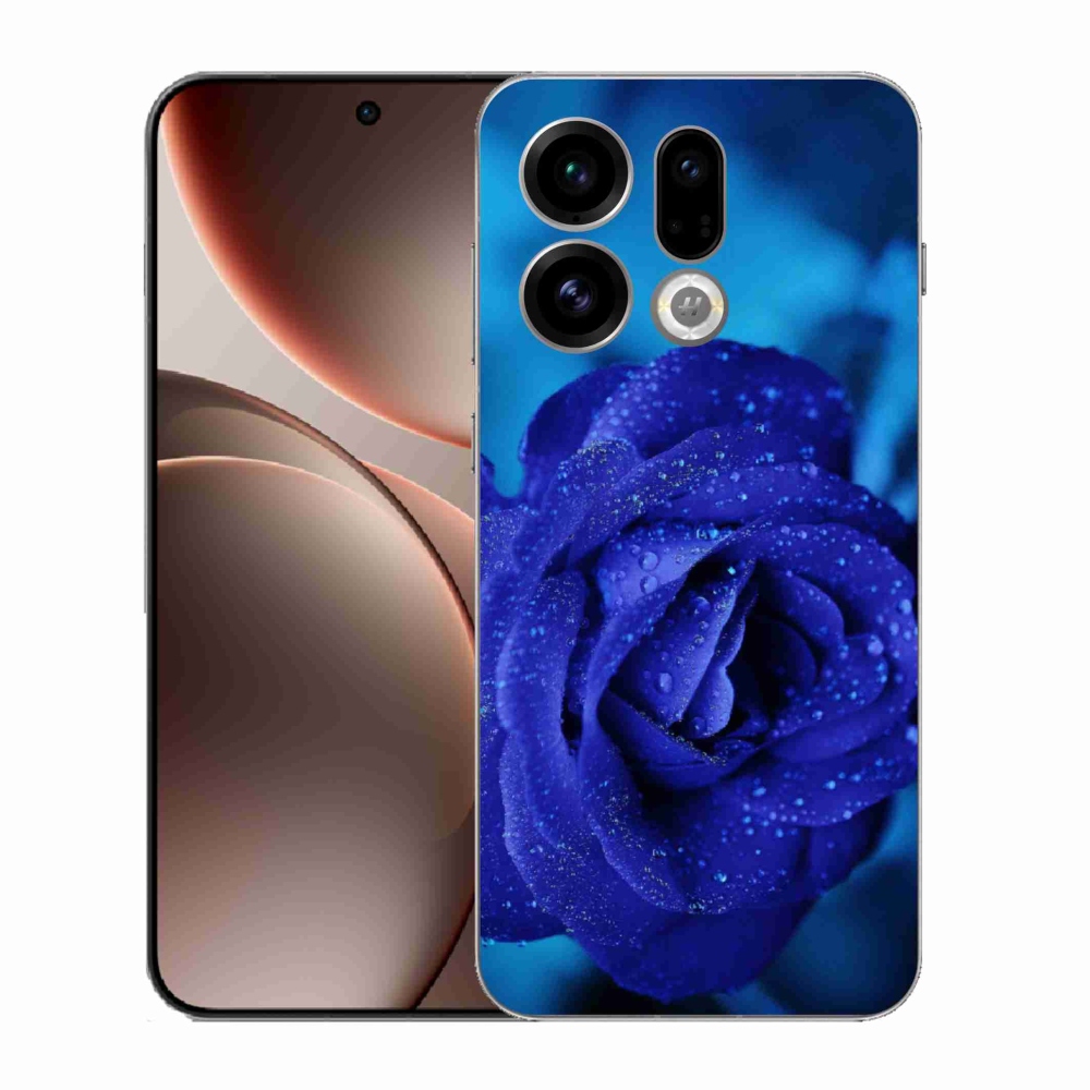 Gelový kryt mmCase na Oppo Find X9 - modrá růže