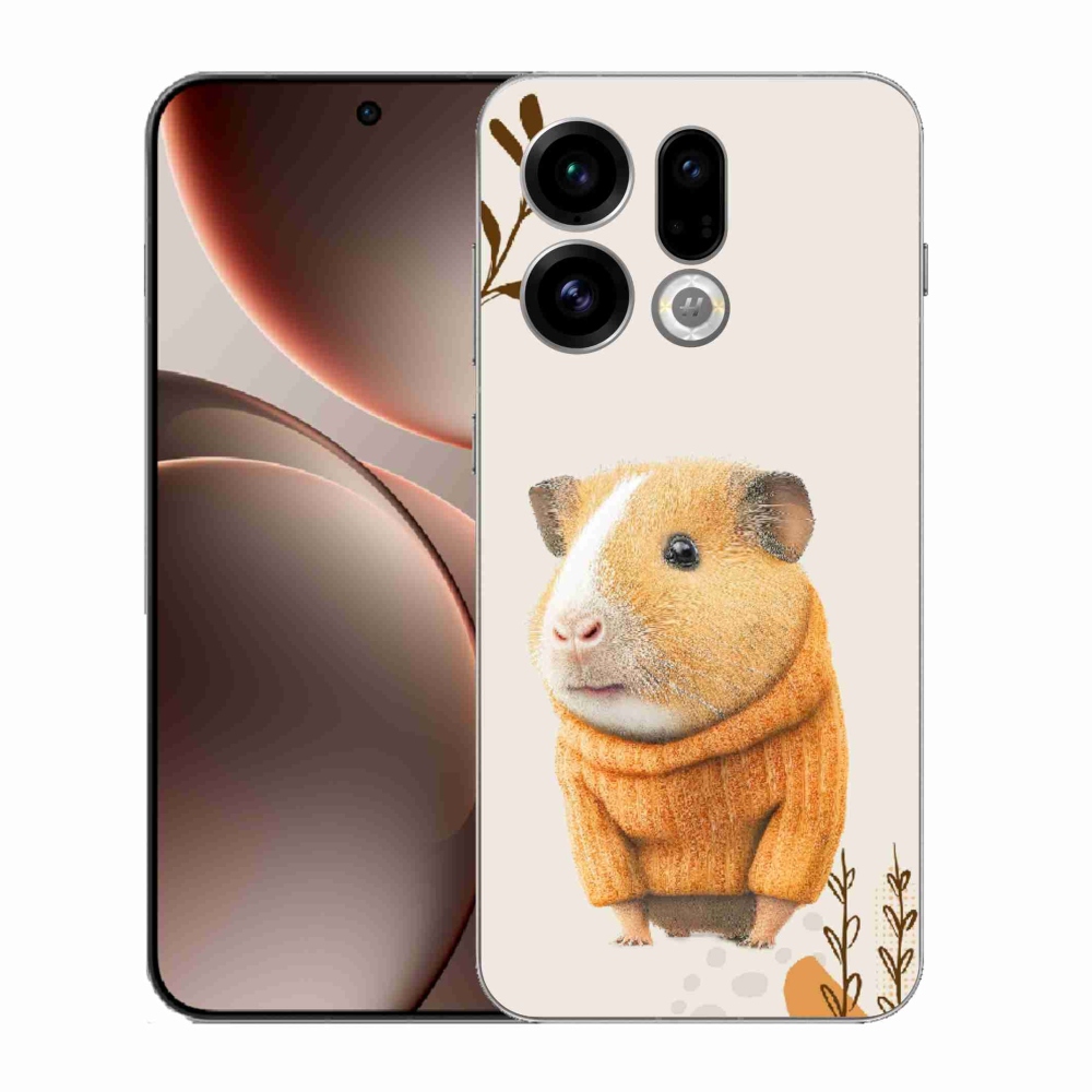 Gelový kryt mmCase na Oppo Find X9 - morče ve svetru