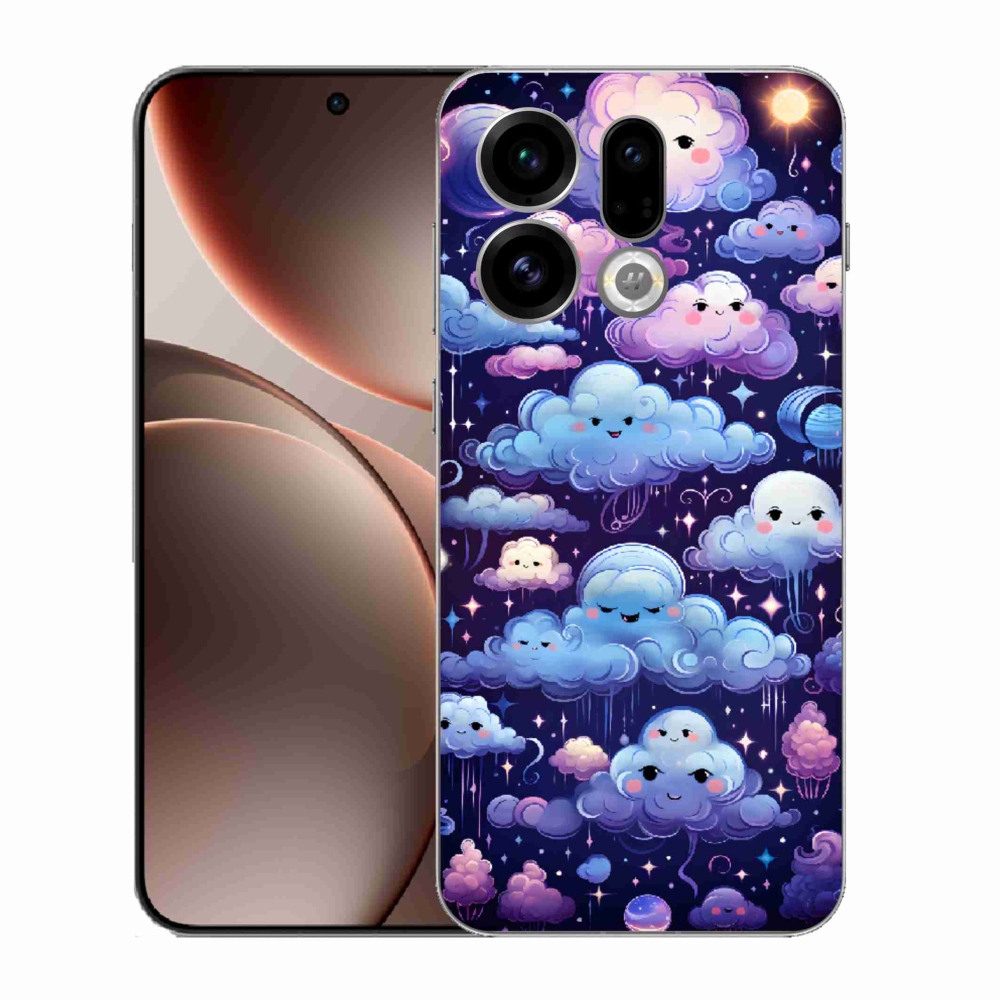 Gelový kryt mmCase na Oppo Find X9 - mráčky