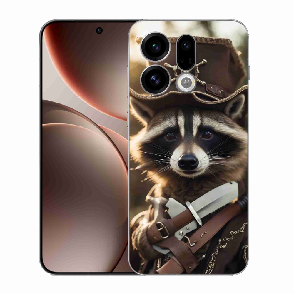 Gelový kryt mmCase na Oppo Find X9 - mýval v uniformě