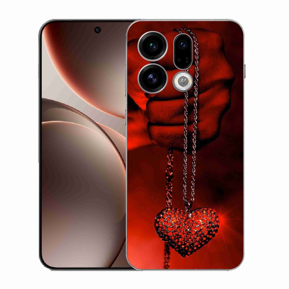 Gelový kryt mmCase na Oppo Find X9 - náhrdelník