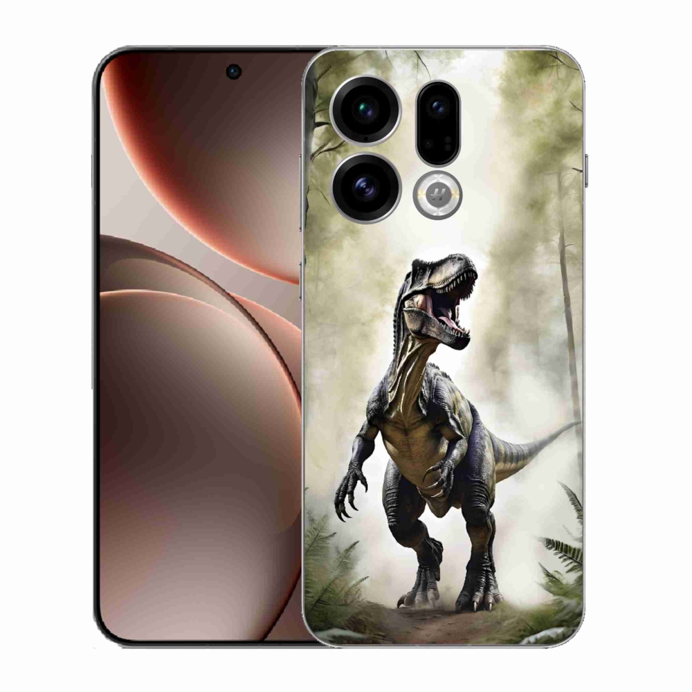 Gelový kryt mmCase na Oppo Find X9 - naštvaný T-Rex