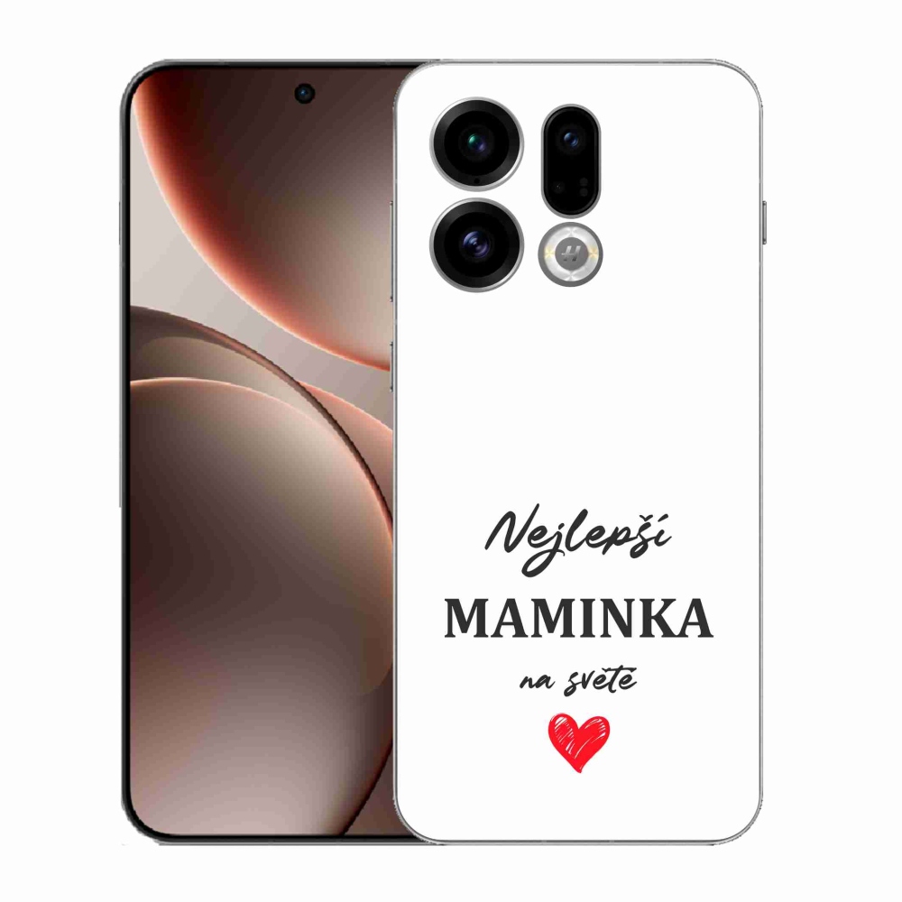 Gelový kryt mmCase na Oppo Find X9 - nejlepší maminka 1 bílé pozadí