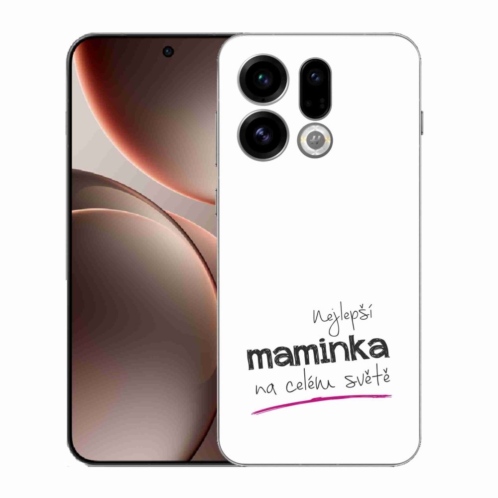 Gelový kryt mmCase na Oppo Find X9 - nejlepší maminka 4 bílé pozadí