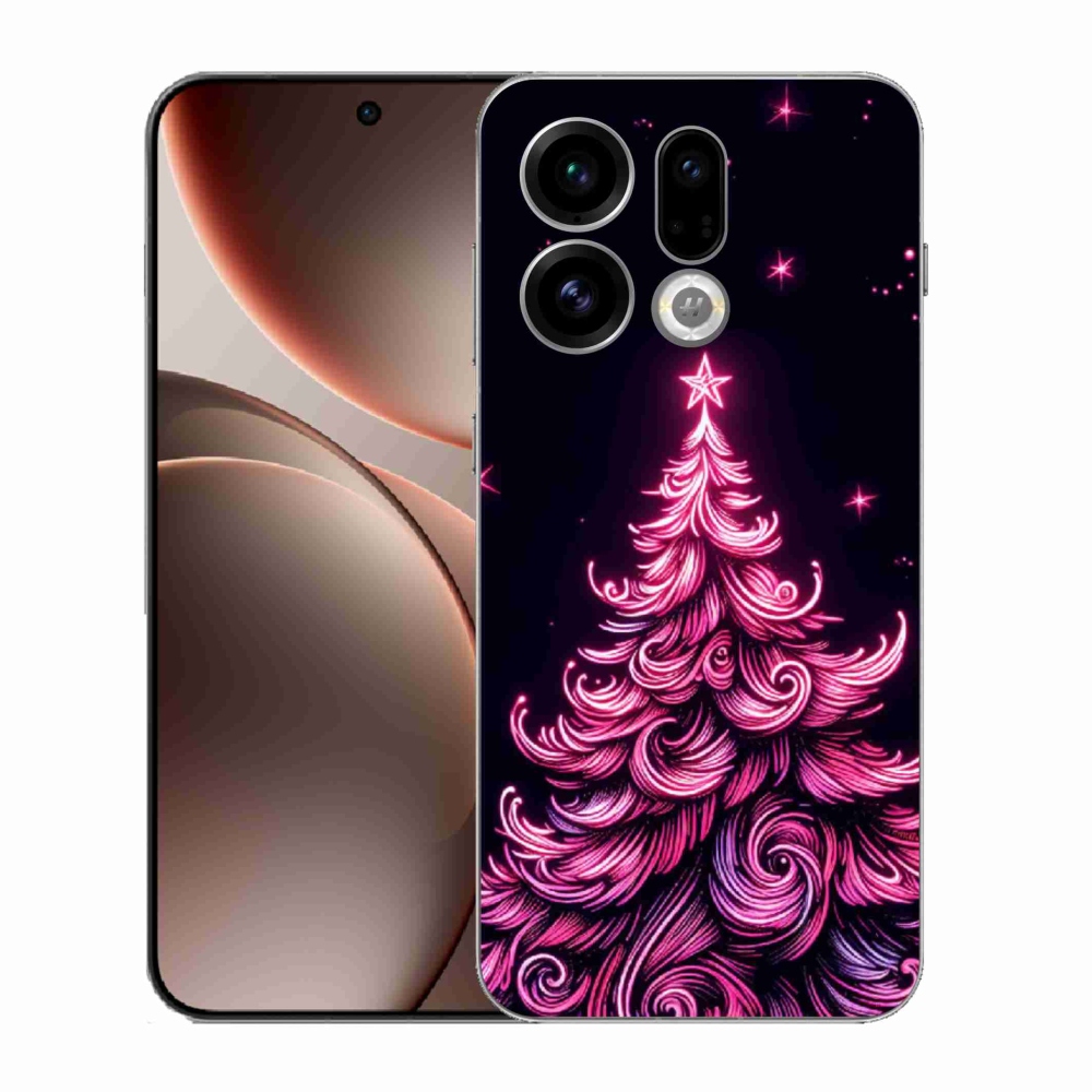 Gelový kryt mmCase na Oppo Find X9 - neonový vánoční stromek 2