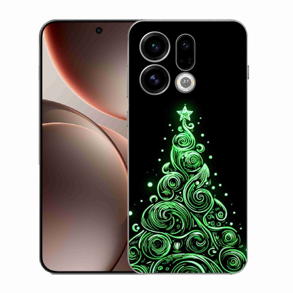 Gelový kryt mmCase na Oppo Find X9 - neonový vánoční stromek 3