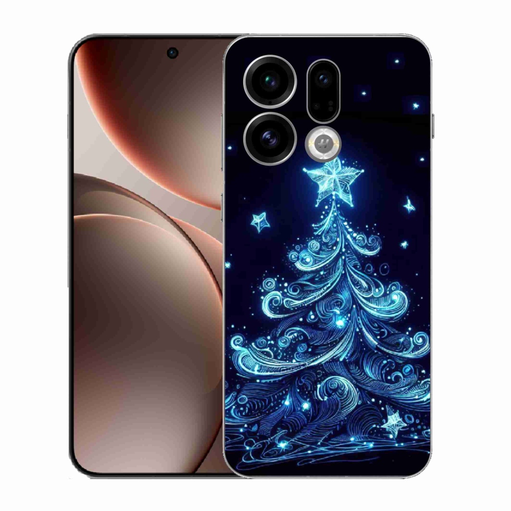 Gelový kryt mmCase na Oppo Find X9 - neonový vánoční stromek 4