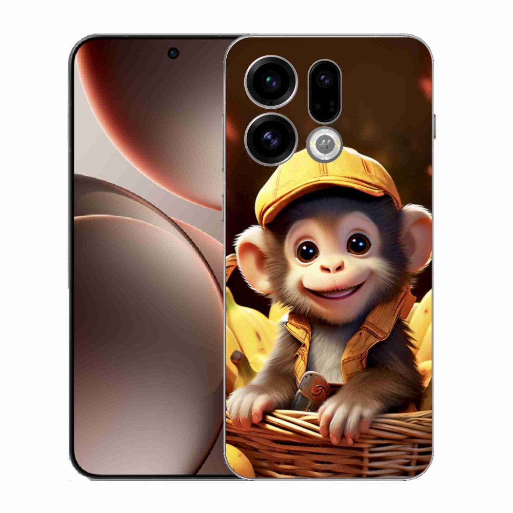 Gelový kryt mmCase na Oppo Find X9 - opice v košíku