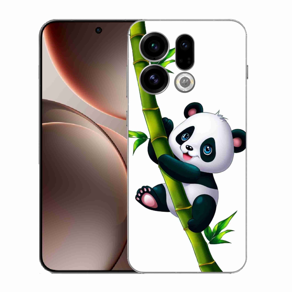Gelový kryt mmCase na Oppo Find X9 - panda na bambusu