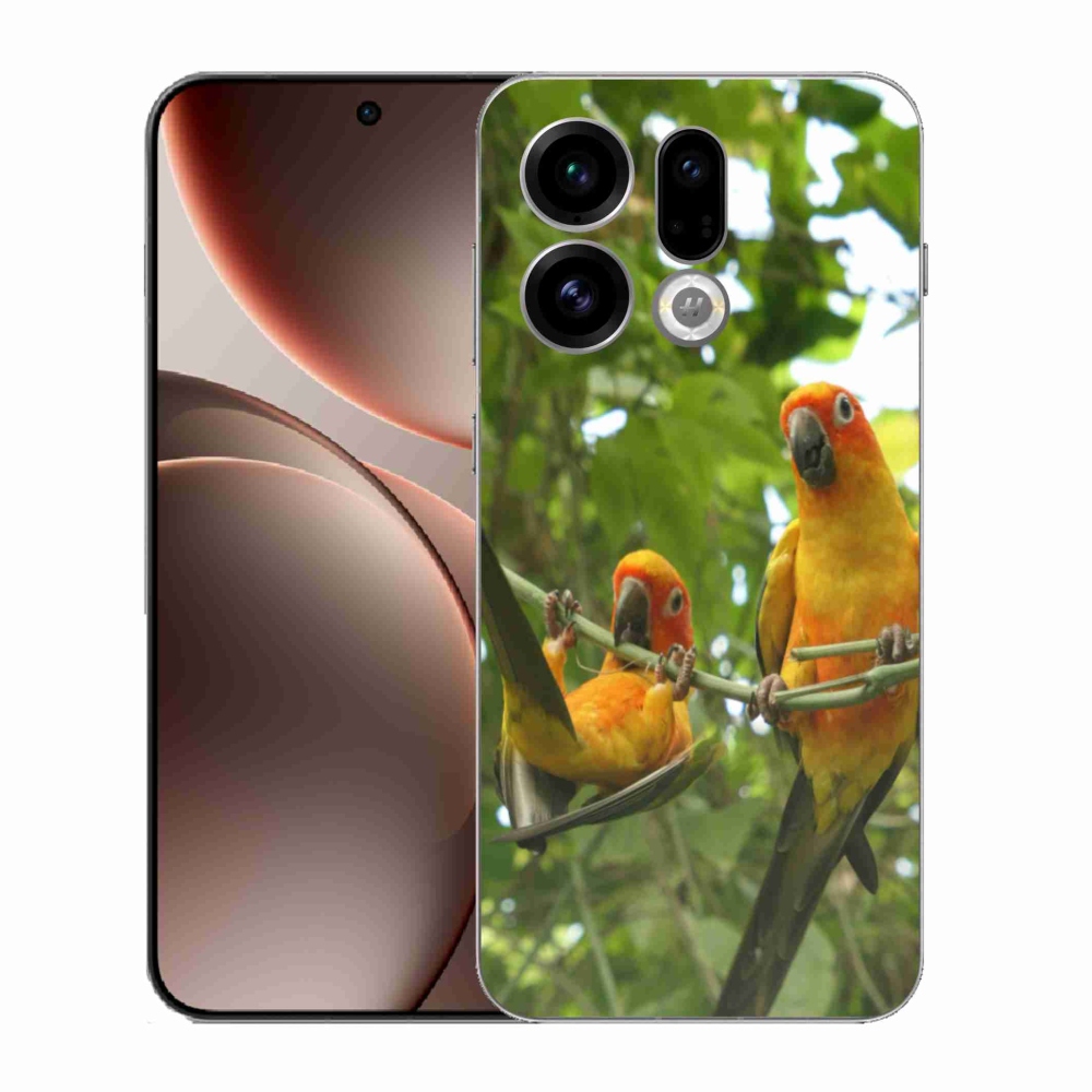 Gelový kryt mmCase na Oppo Find X9 - papoušci aratingy