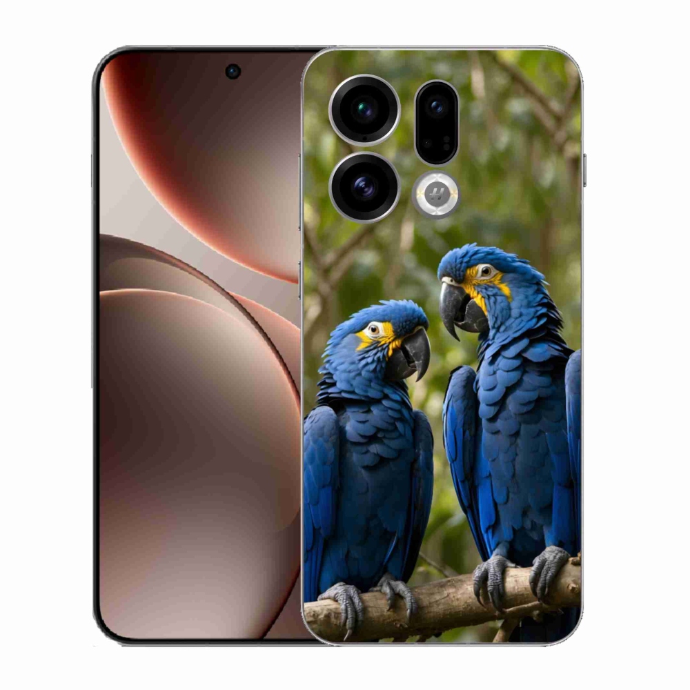 Gelový kryt mmCase na Oppo Find X9 - papouščí duo