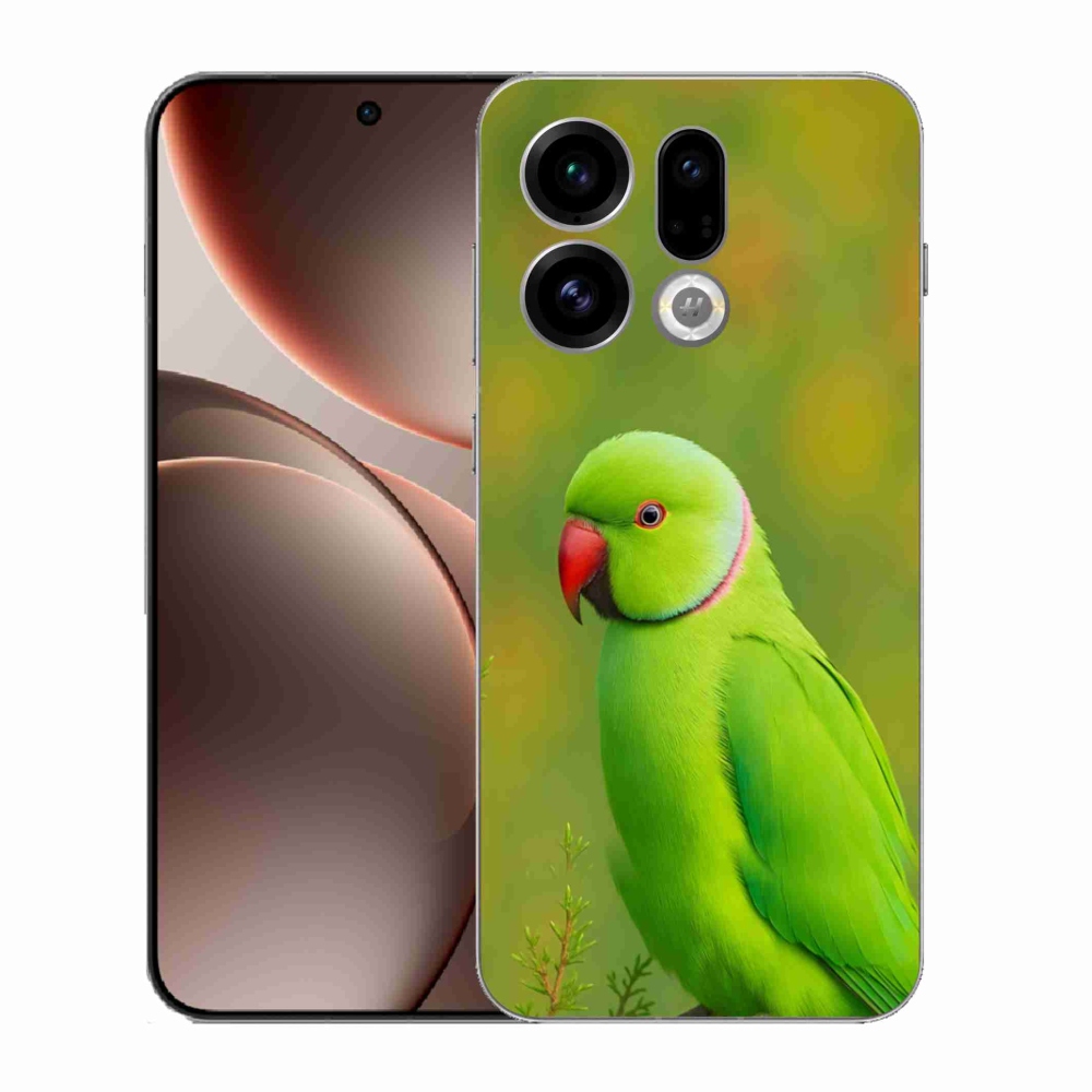 Gelový kryt mmCase na Oppo Find X9 - papoušek alexandr 2
