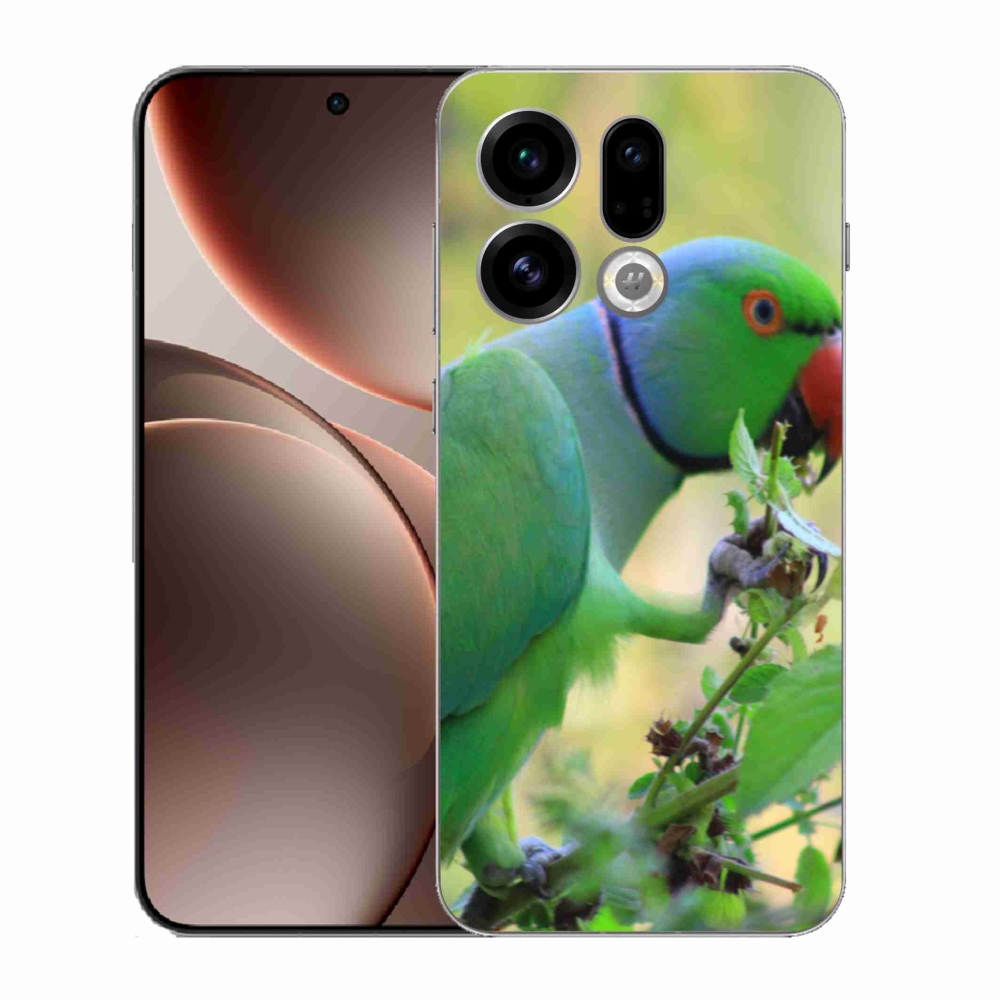 Gelový kryt mmCase na Oppo Find X9 - papoušek alexandr