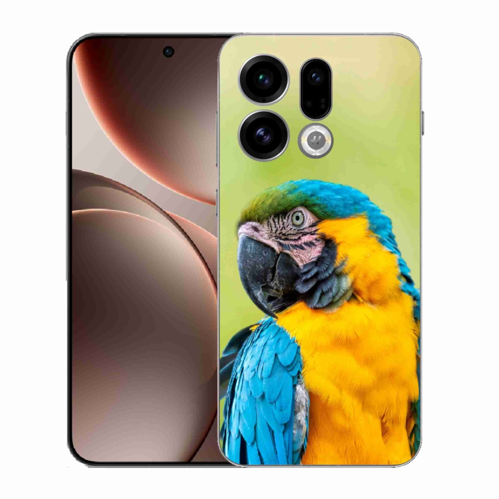 Gelový kryt mmCase na Oppo Find X9 - papoušek ara 2