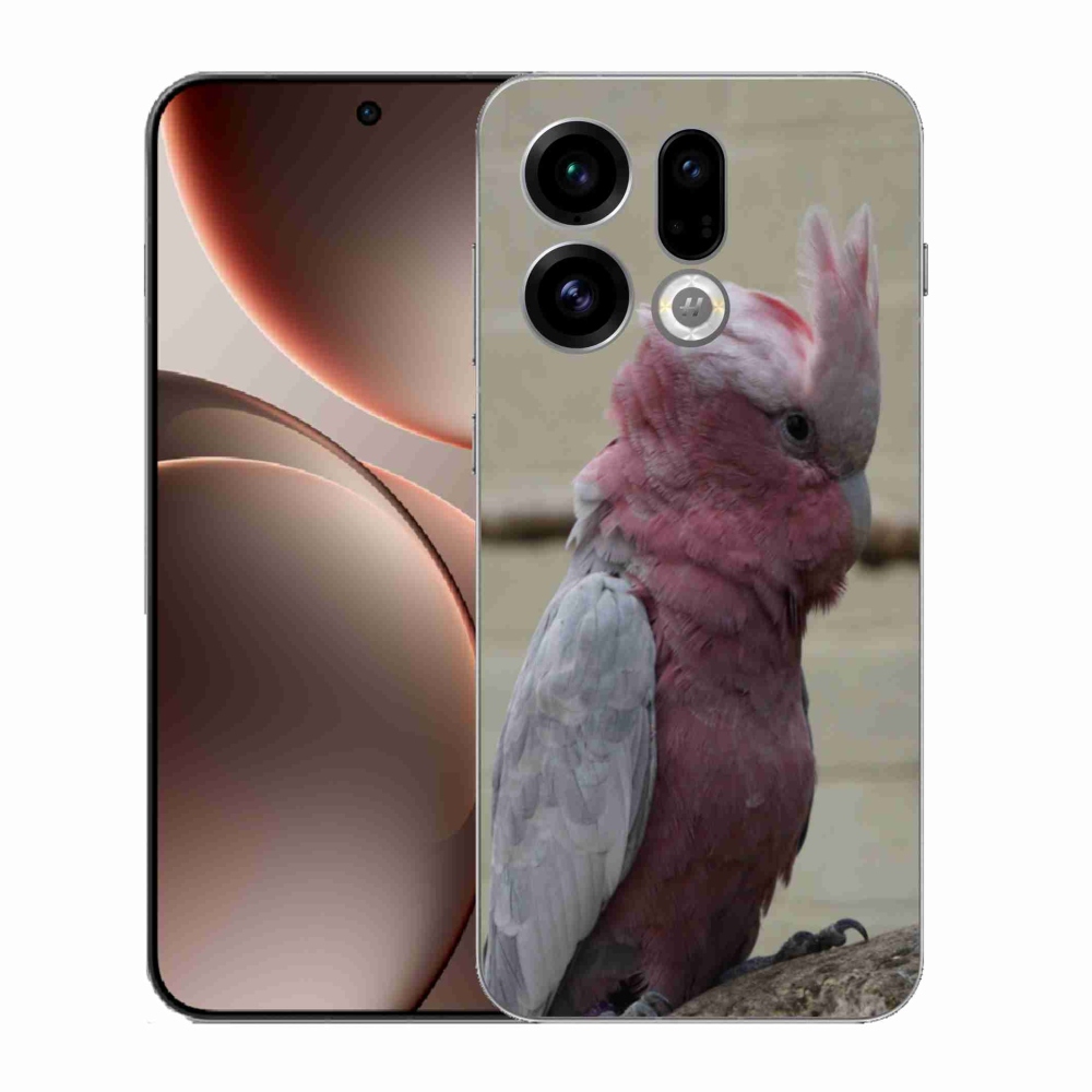 Gelový kryt mmCase na Oppo Find X9 - papoušek kakadu růžový