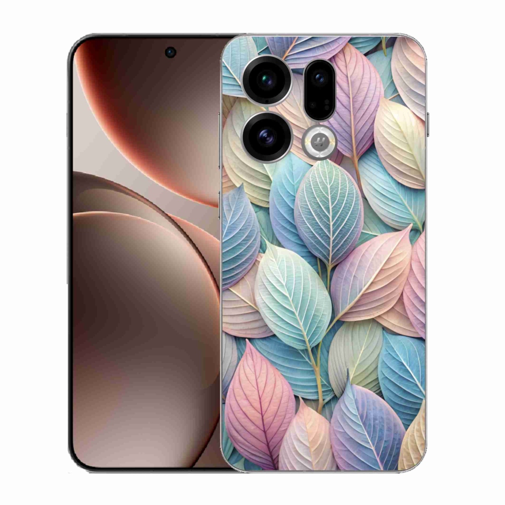 Gelový kryt mmCase na Oppo Find X9 - pastelové listy