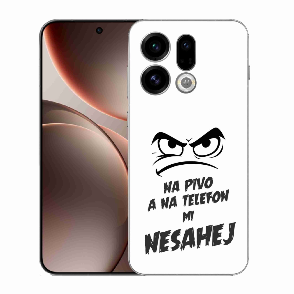 Gelový kryt mmCase na Oppo Find X9 - pivní motiv 2 bílé pozadí