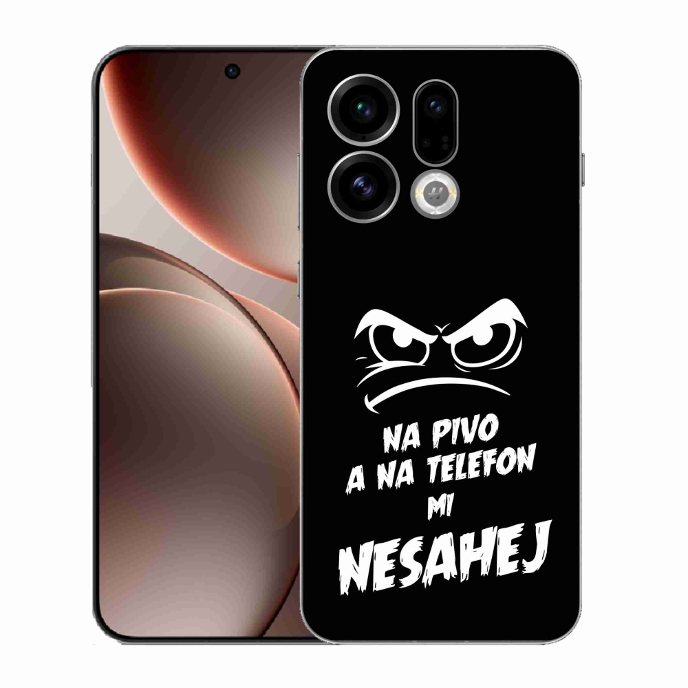 Gelový kryt mmCase na Oppo Find X9 - pivní motiv 2 černé pozadí