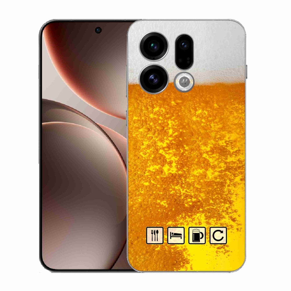 Gelový kryt mmCase na Oppo Find X9 - pivní motiv 3