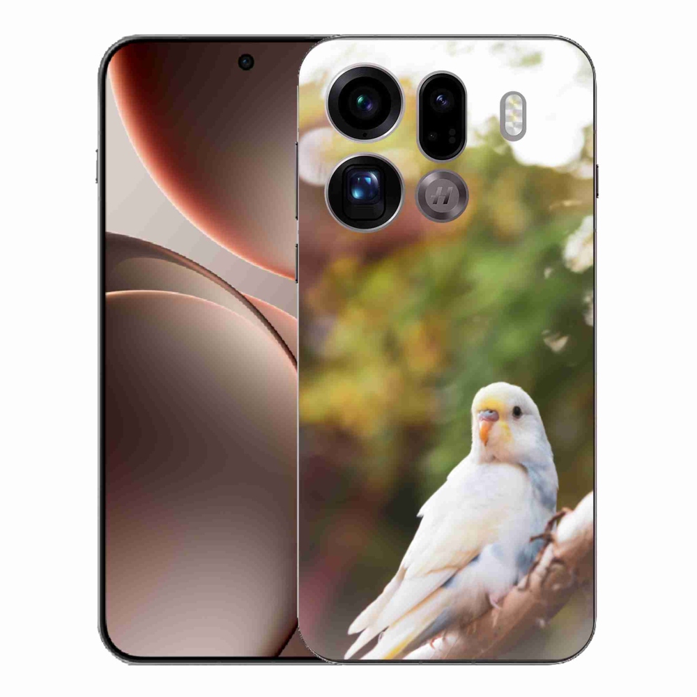 Gelový kryt mmCase na Oppo Find X9 Pro - andulka bílá