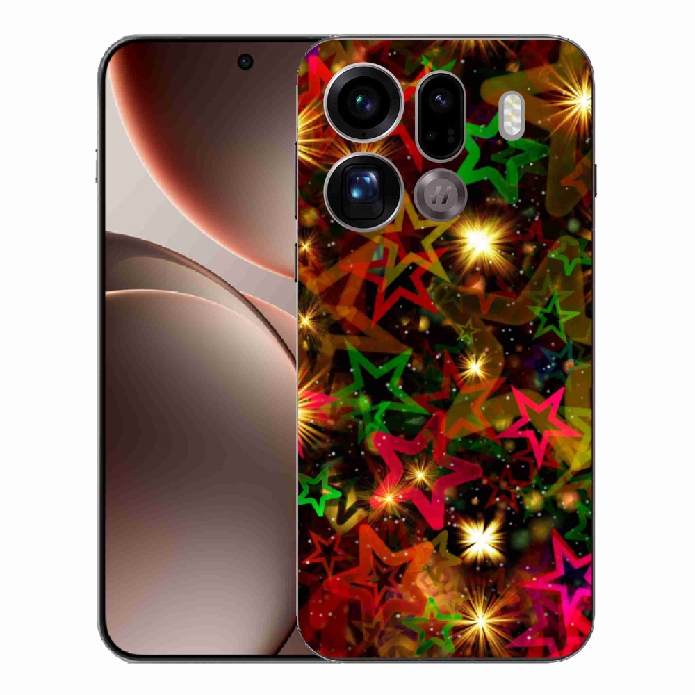 Gelový kryt mmCase na Oppo Find X9 Pro - barevné hvězdičky