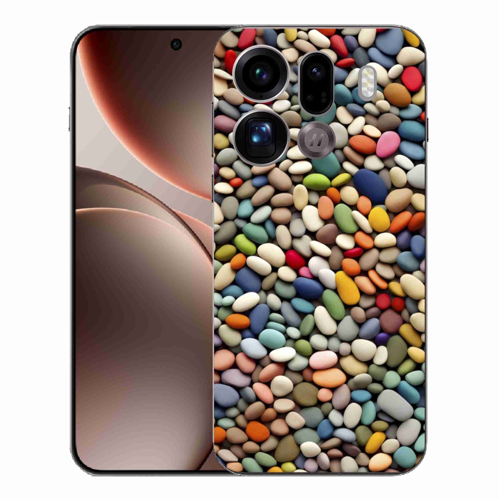 Gelový kryt mmCase na Oppo Find X9 Pro - barevné kamínky 2