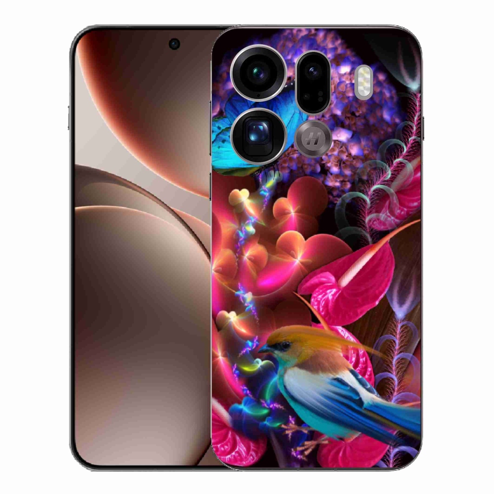 Gelový kryt mmCase na Oppo Find X9 Pro - barevné květiny