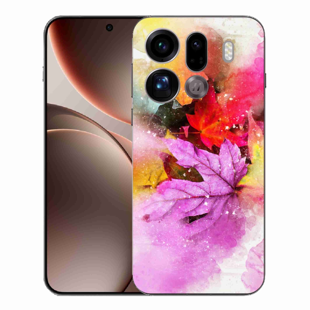Gelový kryt mmCase na Oppo Find X9 Pro - barevné listy