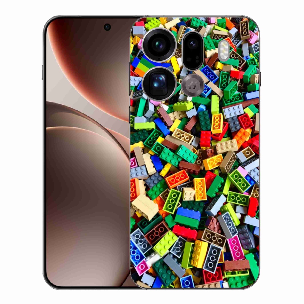 Gelový kryt mmCase na Oppo Find X9 Pro - barevné stavební kostky