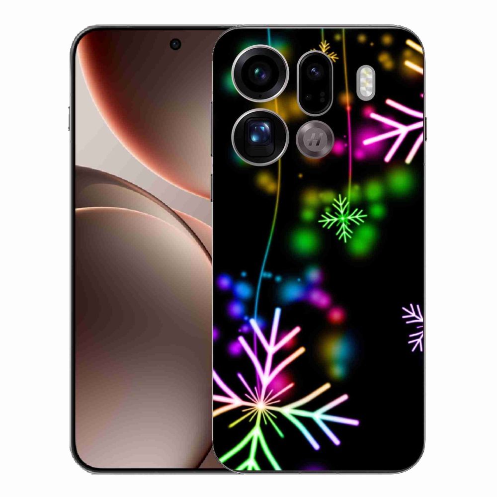Gelový kryt mmCase na Oppo Find X9 Pro - barevné vločky