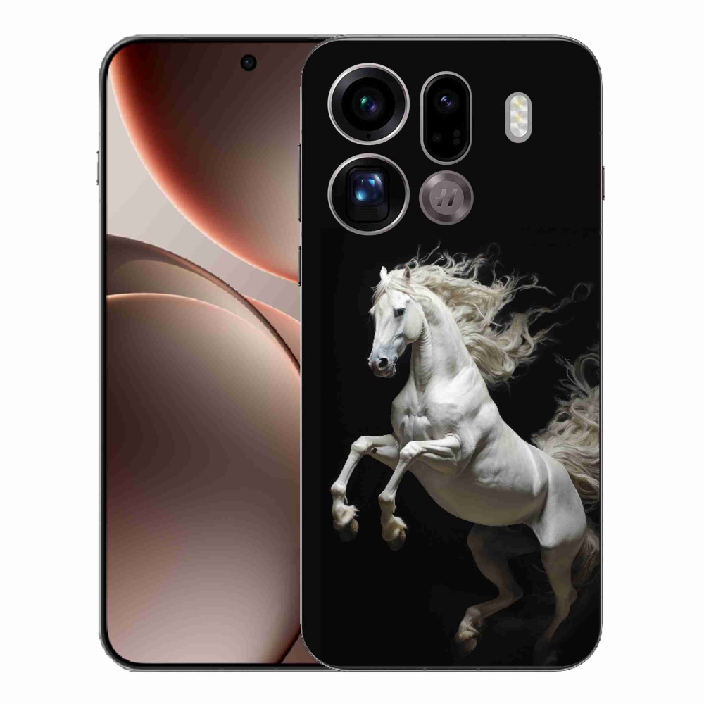 Gelový kryt mmCase na Oppo Find X9 Pro - bílý kůň 4