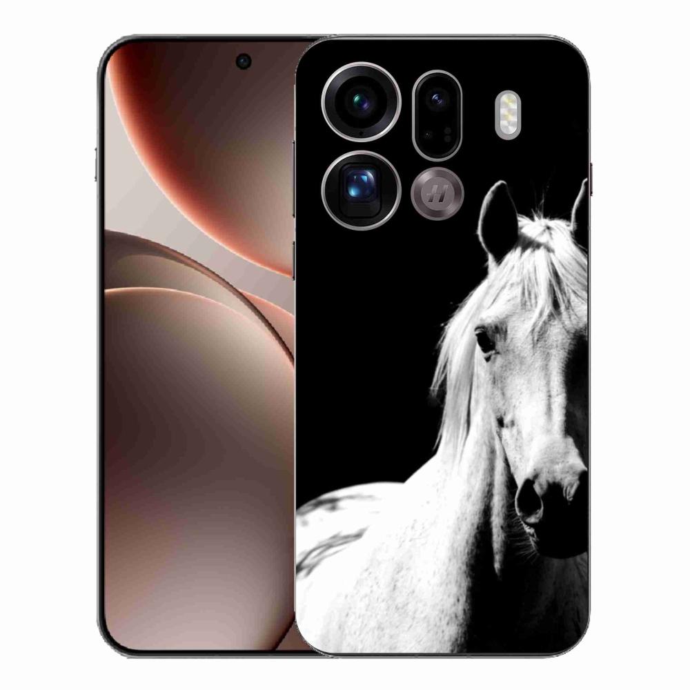 Gelový kryt mmCase na Oppo Find X9 Pro - bílý kůň 5