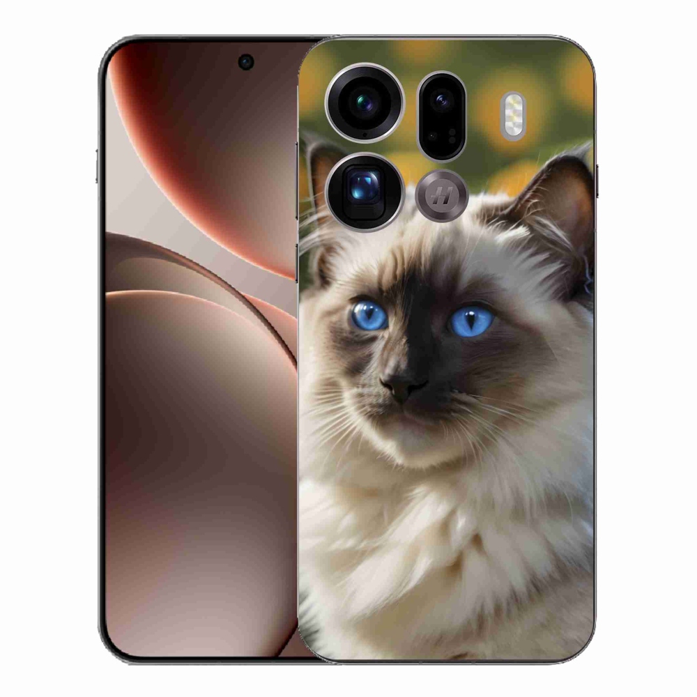 Gelový kryt mmCase na Oppo Find X9 Pro - bílý ragdoll