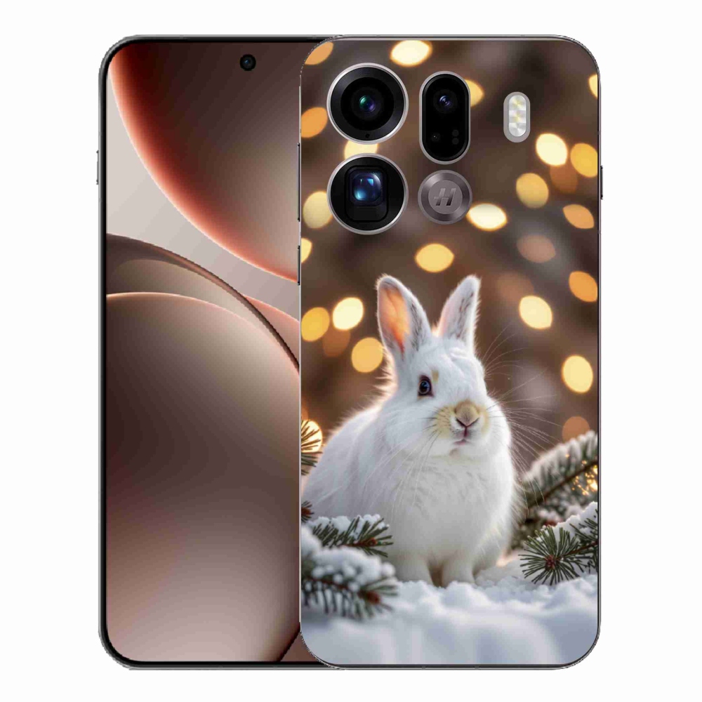 Gelový kryt mmCase na Oppo Find X9 Pro - bílý zajíc