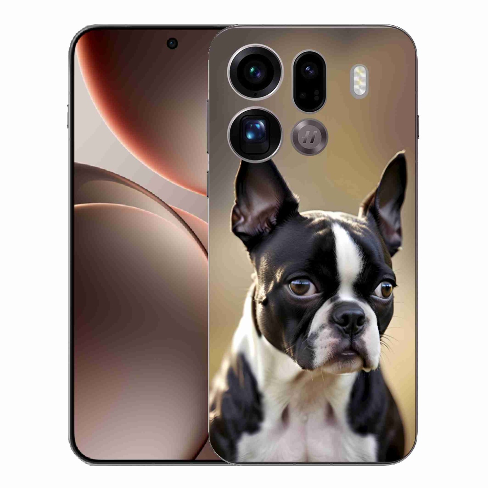 Gelový kryt mmCase na Oppo Find X9 Pro - bostonský teriér