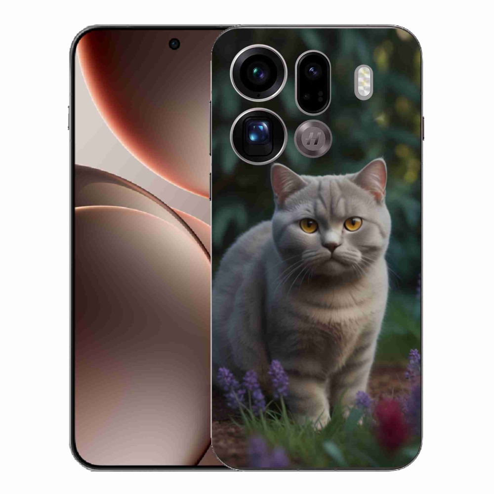 Gelový kryt mmCase na Oppo Find X9 Pro - britská kočka