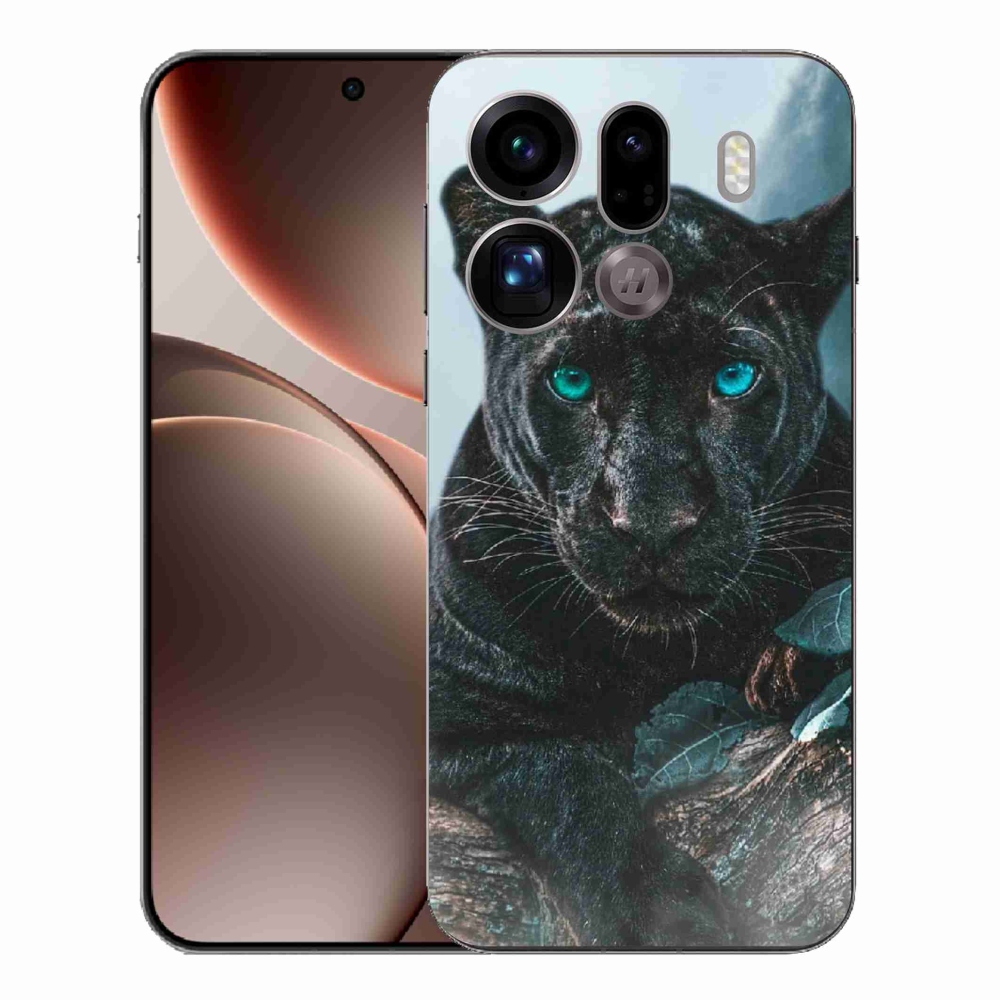 Gelový kryt mmCase na Oppo Find X9 Pro - černý panter