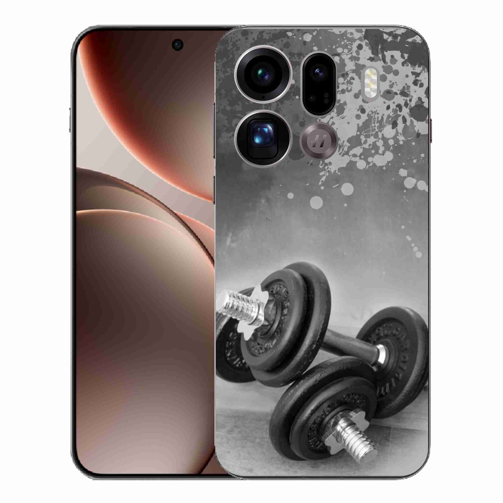 Gelový kryt mmCase na Oppo Find X9 Pro - činky 1