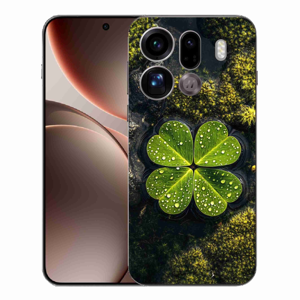 Gelový kryt mmCase na Oppo Find X9 Pro - čtyřlístek