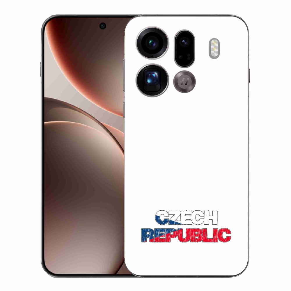 Gelový kryt mmCase na Oppo Find X9 Pro - Czech Republic bílé pozadí