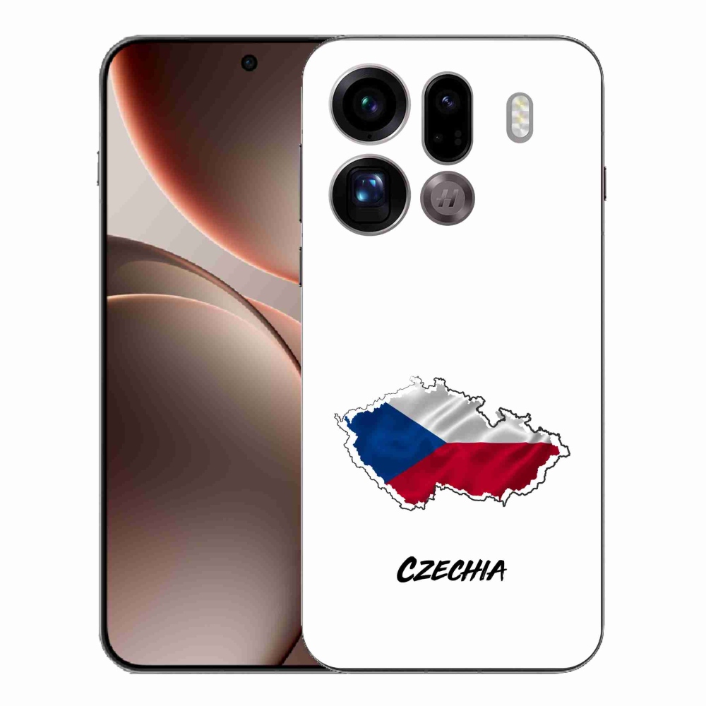 Gelový kryt mmCase na Oppo Find X9 Pro - Czechia bílé pozadí