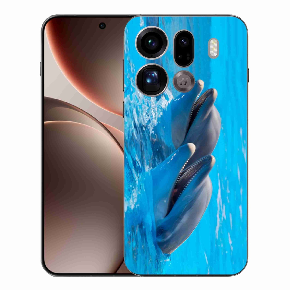 Gelový kryt mmCase na Oppo Find X9 Pro - delfíni