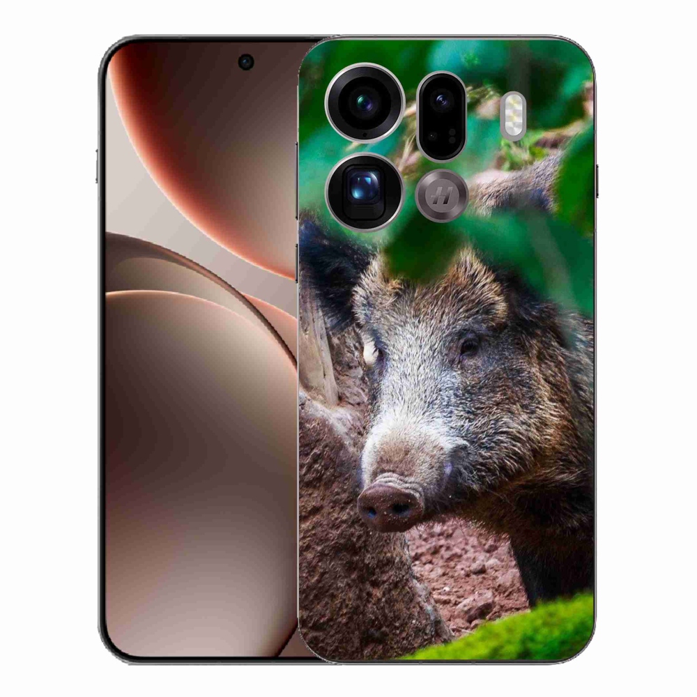 Gelový kryt mmCase na Oppo Find X9 Pro - divoké prase